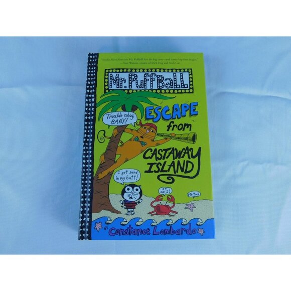 Mr. Puffball Escape from Castaway Island Constance Lombardo Kids Humor Hardcover - Picture 1 of 7